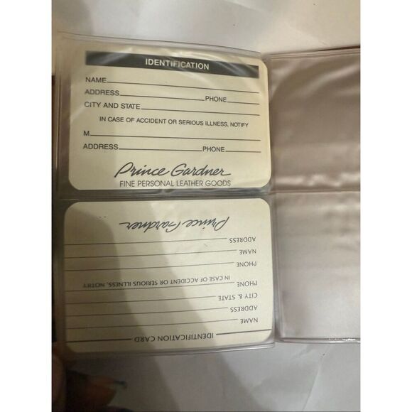 Prince Gardner Unisex Cowhide Leather Bi-fold Card Holder Wallet Tan OS NWOT - Picture 6 of 10